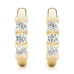 14K Yellow Gold Lab Diamond Trio Earrings