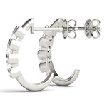 14K White Gold Lab Diamond Trio Earrings