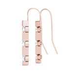 18K Rose Gold Lab Diamond Trio Earrings