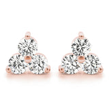 18K Rose Gold Lab Diamond Trio Earrings