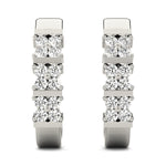 Diamond Lab-Grown 14K J-Hoop Earrings