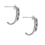 14K White Gold Lab Diamond Hoop Earrings