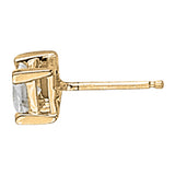 14K White Gold 0.1CT Square Diamond Stud Earrings