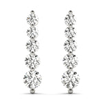 Lab Diamond Round Journey Earrings