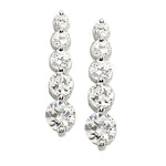 18K White Gold Lab Diamond Stud Earrings
