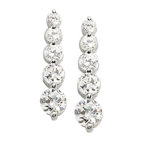 18K White Gold Lab Diamond Stud Earrings