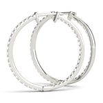 Platinum Lab Diamond Hoop Earrings