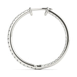 Platinum Lab Diamond Hoop Earrings