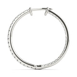 Platinum Lab Diamond Hoop Earrings