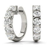 Lab Diamond Round Hoop Earrings