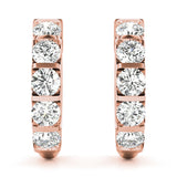 18K Rose Gold Lab Diamond Hoop Earrings