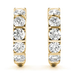 18K Yellow Gold Lab Diamond Hoop Earrings
