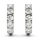 Platinum Diamond Hoop Earrings