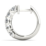 Lab Diamond Round Hoop Earrings