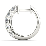 Lab Diamond Round Hoop Earrings