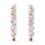 18K Rose Gold Lab Diamond Hoop Earrings