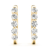 18K Yellow Gold Lab Diamond Hoop Earrings
