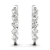 14K Gold Lab Diamond Hoop Earrings
