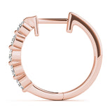 18K Rose Gold Lab Diamond Hoop Earrings