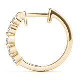 18K Yellow Gold Lab Diamond Hoop Earrings