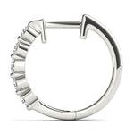 White Gold Lab Diamond Hoop Earrings
