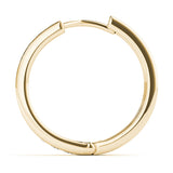 14K Yellow Gold Diamond Hoop Earrings