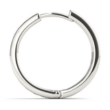 18K White Gold Lab Diamond Hoop Earrings