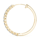 18K Yellow Gold Lab Diamond Hoop Earrings