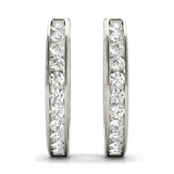 Diamond Lab-Grown Hoop Earrings in 14K Gold