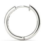 18K White Gold Lab Diamond Hoop Earrings