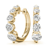 Yellow Gold Lab Diamond Journey Earrings