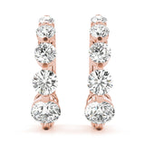 Rose Gold Lab Diamond Journey Earrings