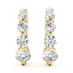 Yellow Gold Lab Diamond Journey Earrings
