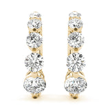 Yellow Gold Lab Diamond Journey Earrings