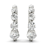 White Gold Lab Diamond Journey Earrings