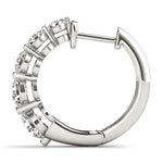 Platinum White Diamond Journey Earring Pair