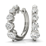 White Gold Lab Diamond Journey Earrings