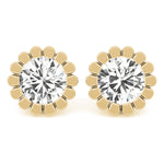 18K Yellow Gold 1CT Lab Diamond Stud Earrings