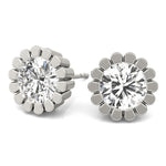 14K White Gold 1CT Lab Diamond Stud Earrings