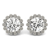 14K White Gold 1CT Lab Diamond Stud Earrings