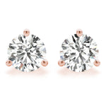 Rose Gold Lab Diamond Stud Earrings