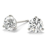 18K White Gold Multi-Diamond Stud Earrings