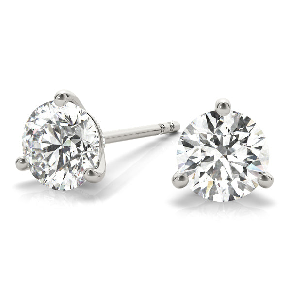 14K White Gold Lab Diamond Stud Earrings