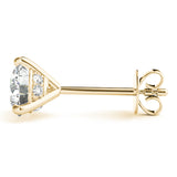 18K Yellow Gold Lab Diamond Stud Earrings Pair