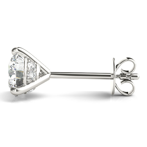 14K White Gold Lab Diamond Stud Earrings