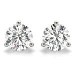 White Platinum Lab Diamond Stud Earrings