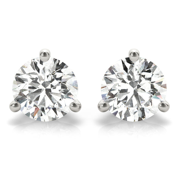 14K White Gold Lab Diamond Stud Earrings