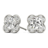Lab Diamond Round Halo Earrings in Premium Cut