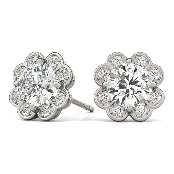 Lab Grown Diamond Halo Earrings