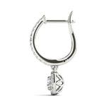 Platinum White Lab Diamond Halo Earrings